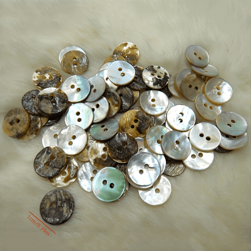 TEMU Boutons coquillages multicolores , 26 pièces ; à double trou, couleurs élégantes et haut de gamme. Couture. Convient bohème, utilisé pour la