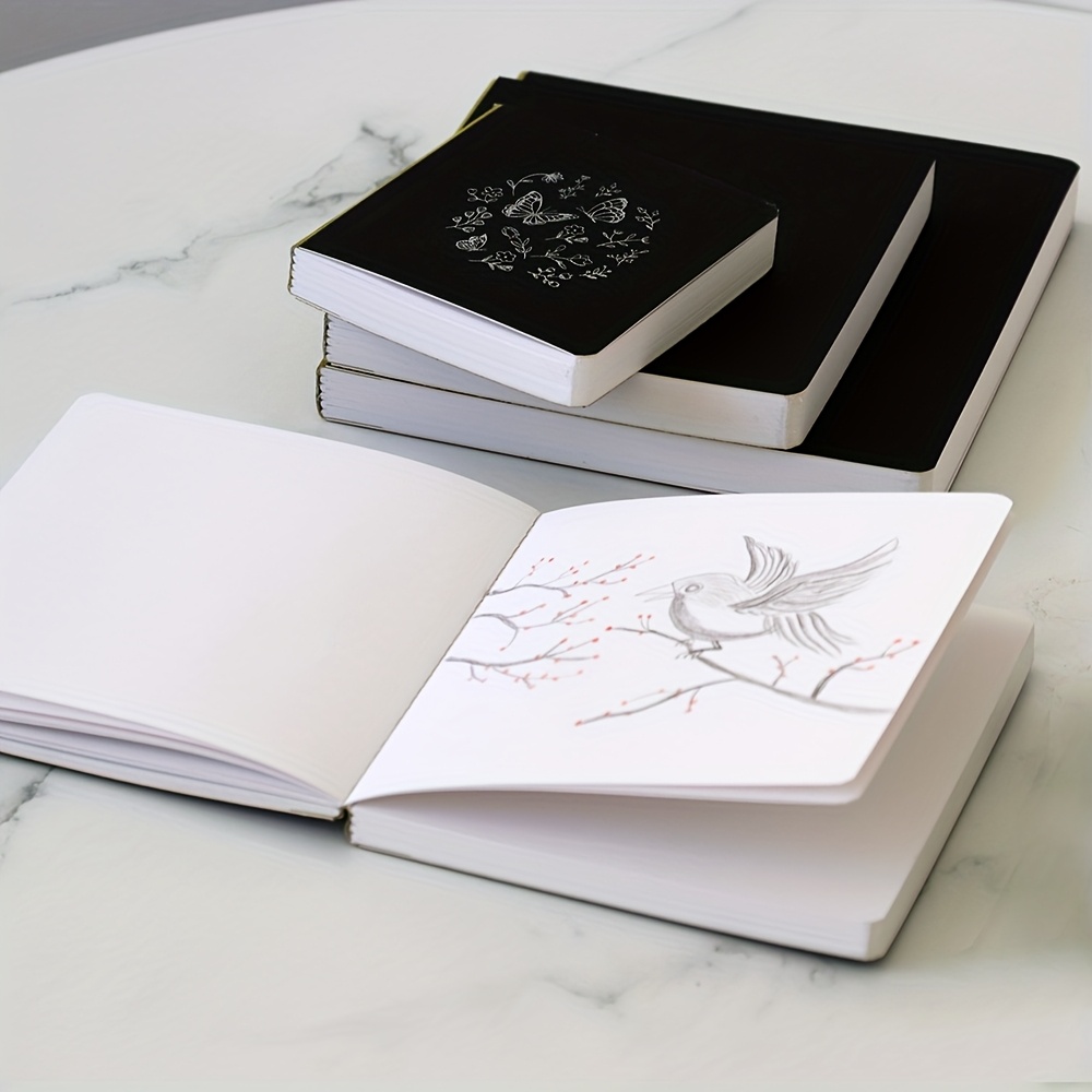 Quadratisches Skizzenbuch Mit Hartcover - 156 Seiten 200g/m² Papier - Ideal Für Marker, Aquarell & Zeichnungen