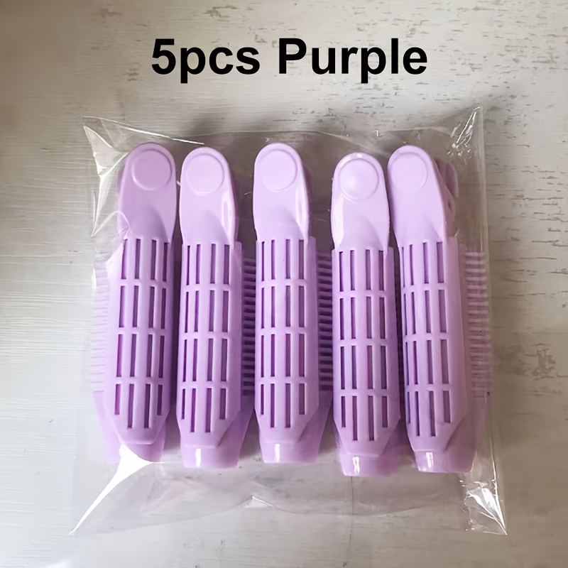 Image of 5pcs Natural Fluffy Volumizing Hair Root Clips - Hair Styling Tool For Instant Bangs And Diy Hair Rollers For Women And Girls