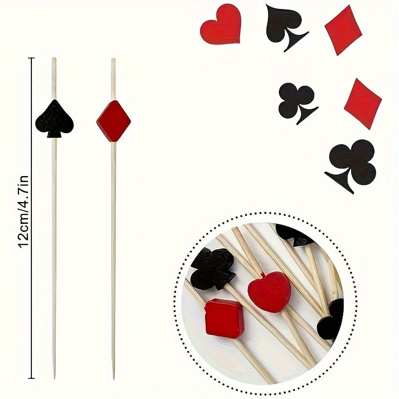 Honbay 100PCS Bamboo Tropical Cocktail Picks Toothpicks Hawaiian Party Fruit Sticks Sandwich Appetizer Skewers For Wedding Birthday Party Decorations (Multicolor, 4.7