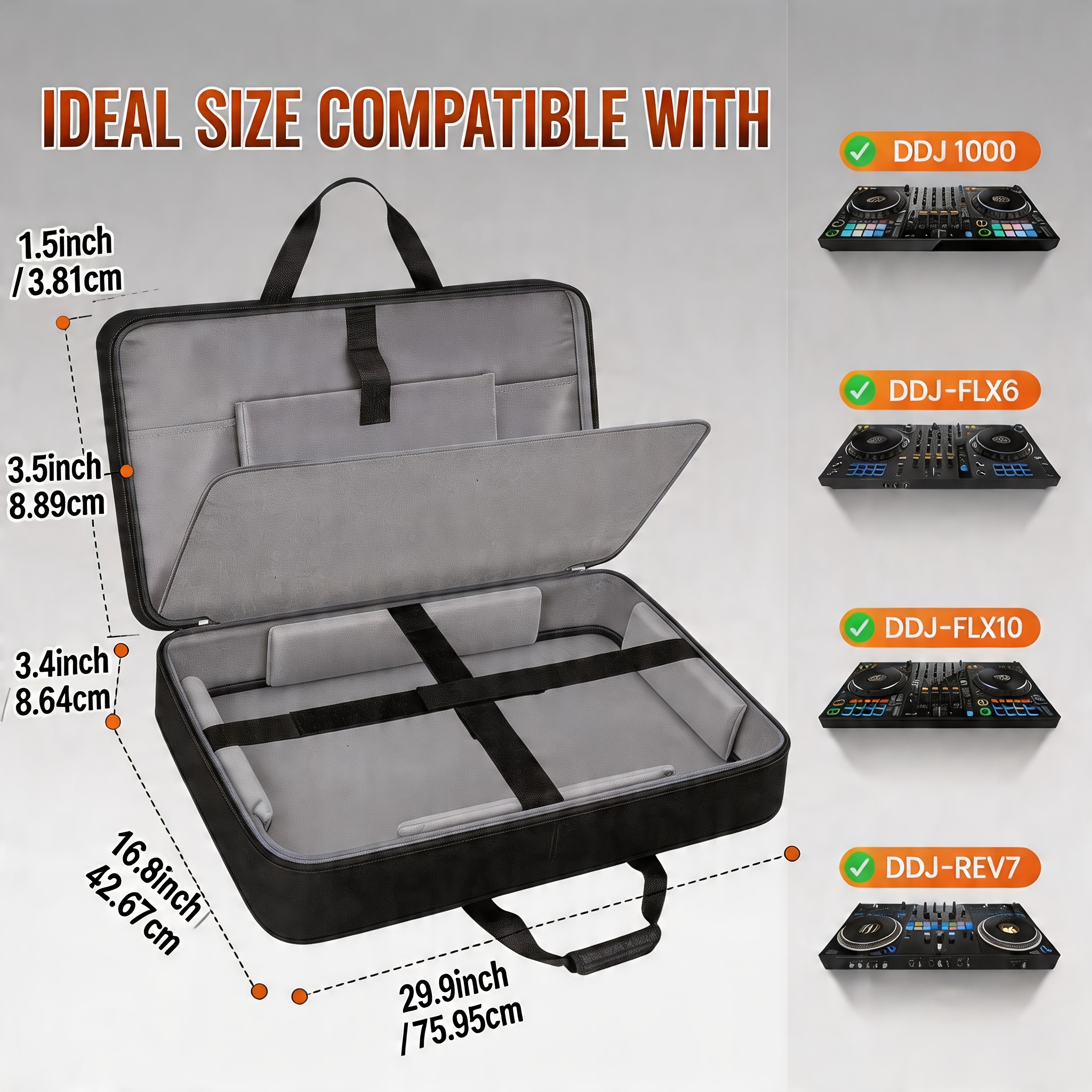 a travel case dj controllers compatible ddj flx10 1000 7 - Temu