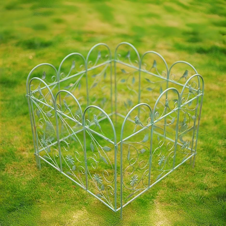 Bordature Aiuole Decorative Recinzione Giardino Scendor Garden 5 Pezzi | Metallo Antiruggine 43cm X 2.4m Per Aiuole Protezione Piante - 6