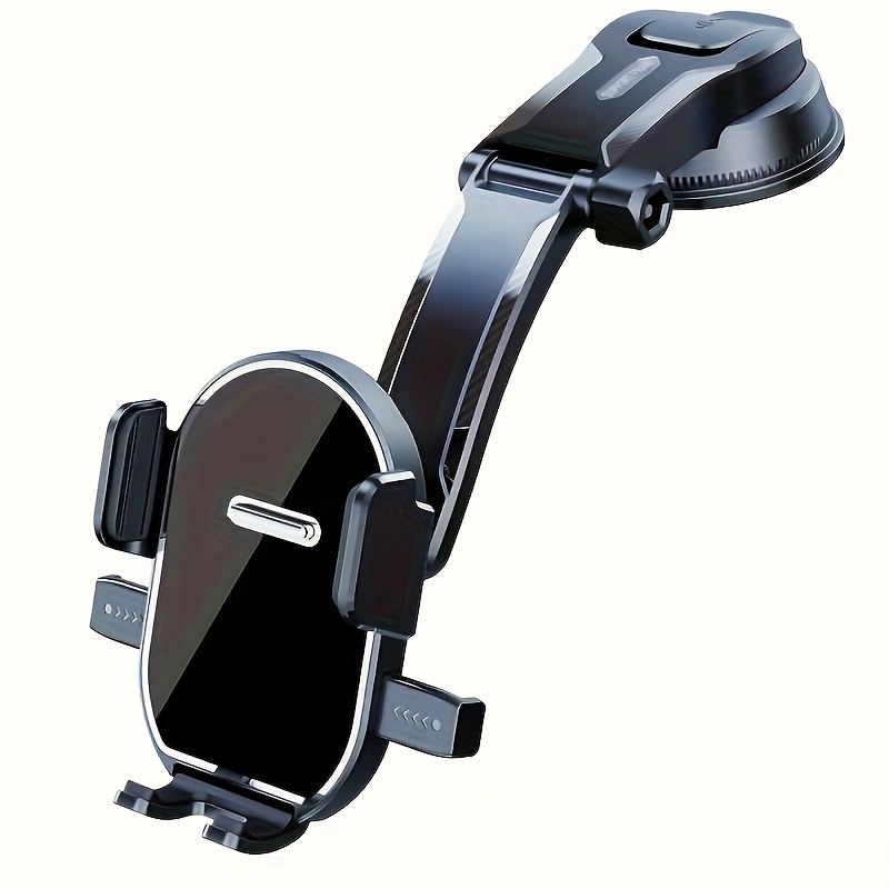 360° Rotating Phone Holder With Suction Cup - Suitable For Smartphones, Durable Abs Material, For Safe Navigation While Driving, Dashboard Smartphone Mount | Stylish Accessory | Flexible Positioning