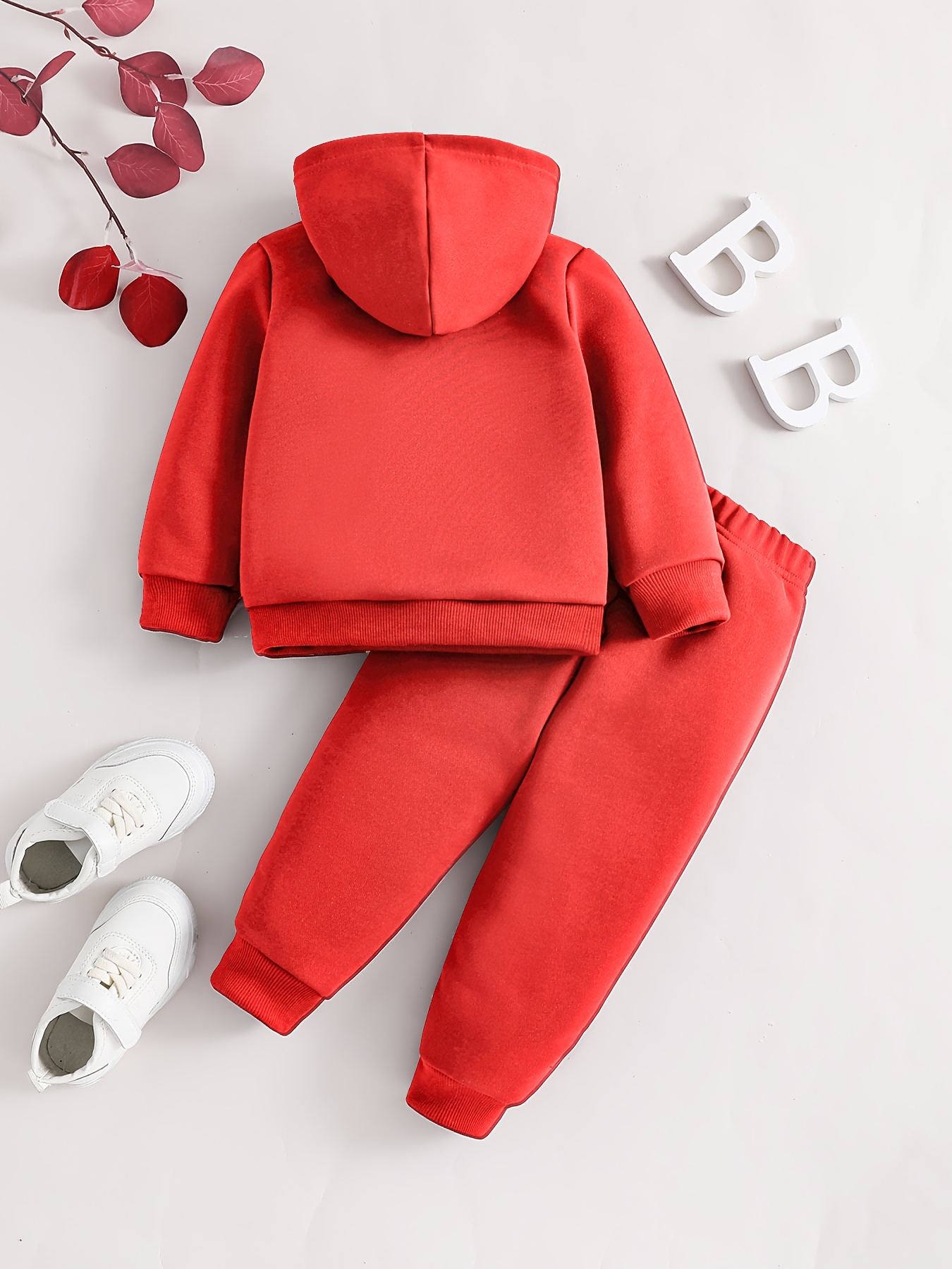Baby's Customized 2pcs Set, Christmas Pattern Sweatshirt & Sweatpants