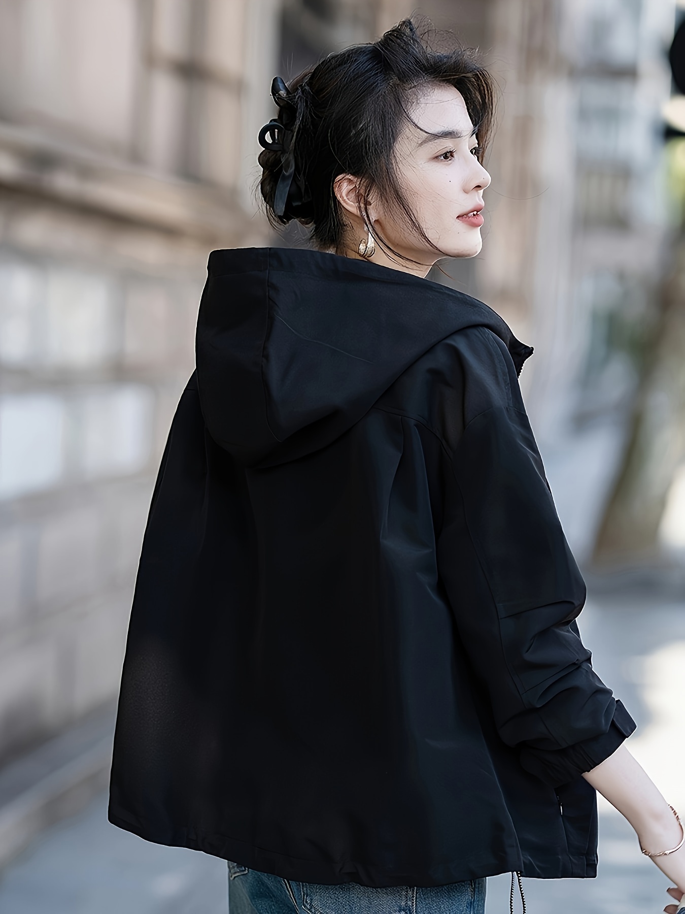 Windbreaker Jacket Womens Plus Size Windbreaker Plus Size Women's