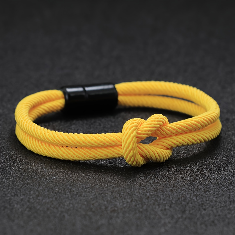 TEMU Bracelet Artisanal Noter avec Nœud de Corde de de 4mm - Bracelet Magnétique, pour les Meilleurs Amis