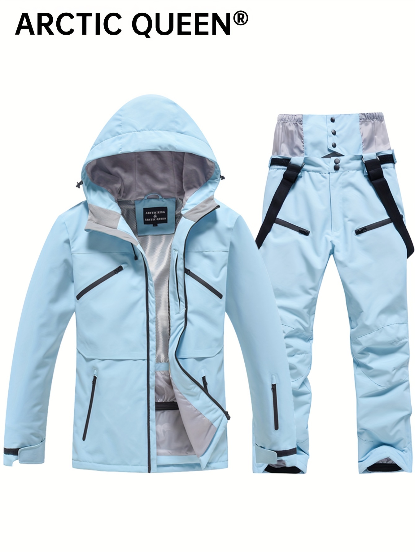 3 in 1 Winter Ski Jacket Zip Front Long Sleeve - Temu Canada