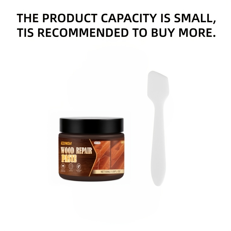 TEMU Brown Wood Filler, Wood Putty, Repairs Scratches, Fading, , And Holes Wood. Filler Is And Durable