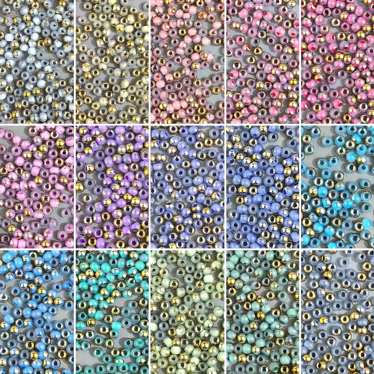 405pcs 4mm Colorful Artificial Glass Jade Beads for DIY