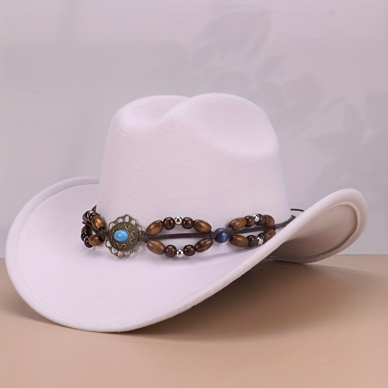 a western cowboy hat turquoise gemstone bead trim featuring  display picture 1