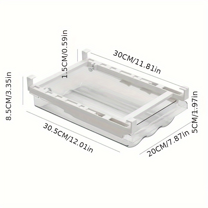 TEMU 1pc Drawer Type Refrigerator Egg Carton Transparent Refrigerator Storage Box With Hanging Storage Fruit And Vegetable Organizer Box Refrigerator