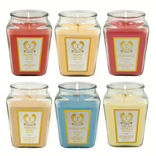 18oz luxury scented jar candles over 110 hours of 6 scents treat peach soleil and velvet vanilla bath yoga candle ideal holiday gift gifts for women
