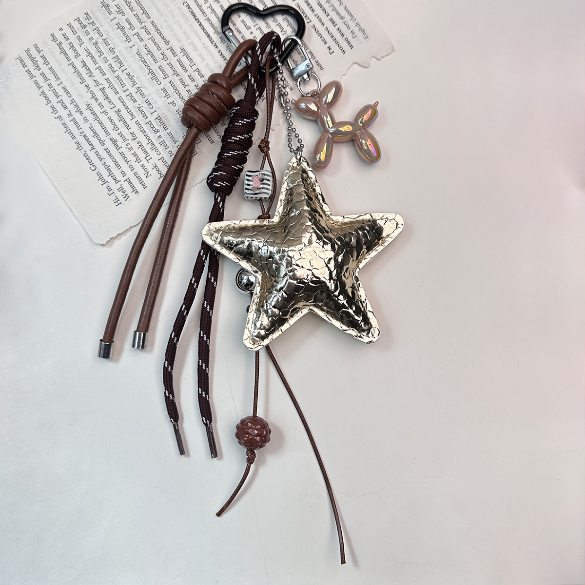 1pc Bag Charm Wallet Backpack Star Balloon Dog Pendant Lanyard Wallet Making Supplies, Wallet Making, Diy Wallet Making
