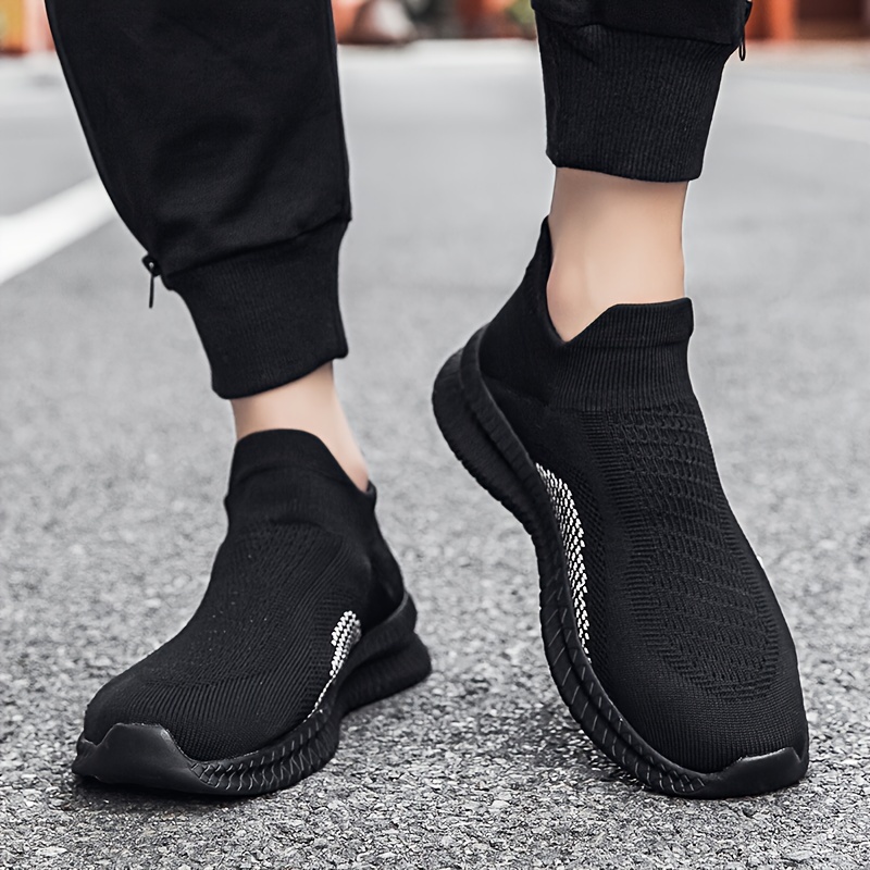 1 Pair Men's Breathable Casual Sneakers, All-Season Slip-On Footwear with EVA Sole and Fabric Insole for Hiking & Everyday Use