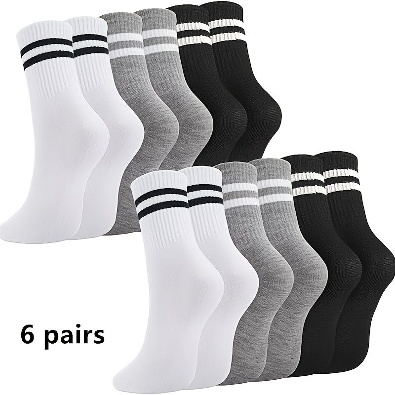Image of 6 Pairs Ladies Socks Sports Gym Leisure Crop Socks Breathable Ankle Liners Socks Multipack For Women