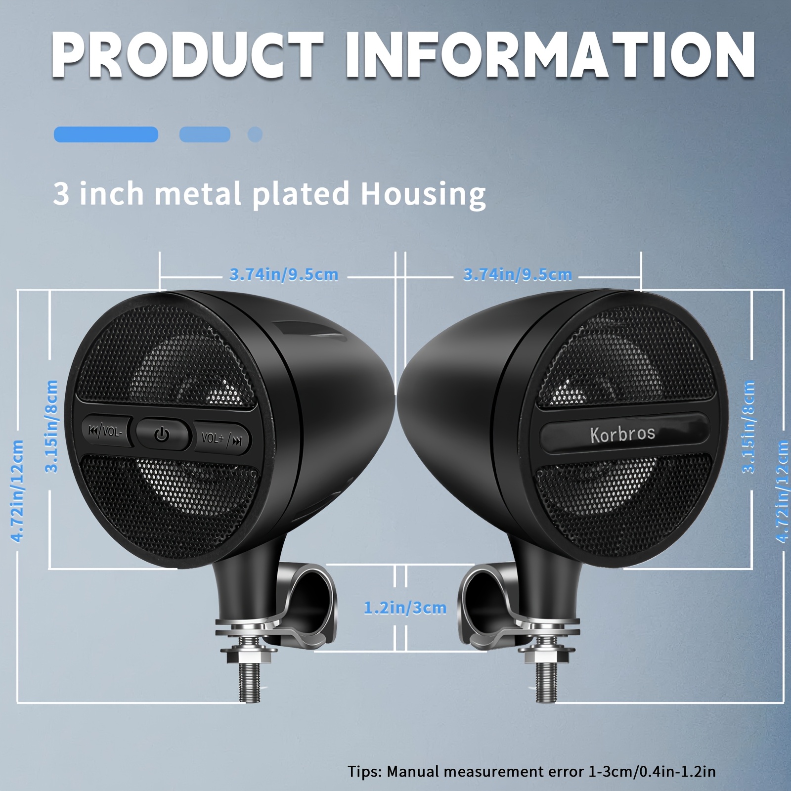 motorcycle speakers wireless amplifier sound system audio Temu