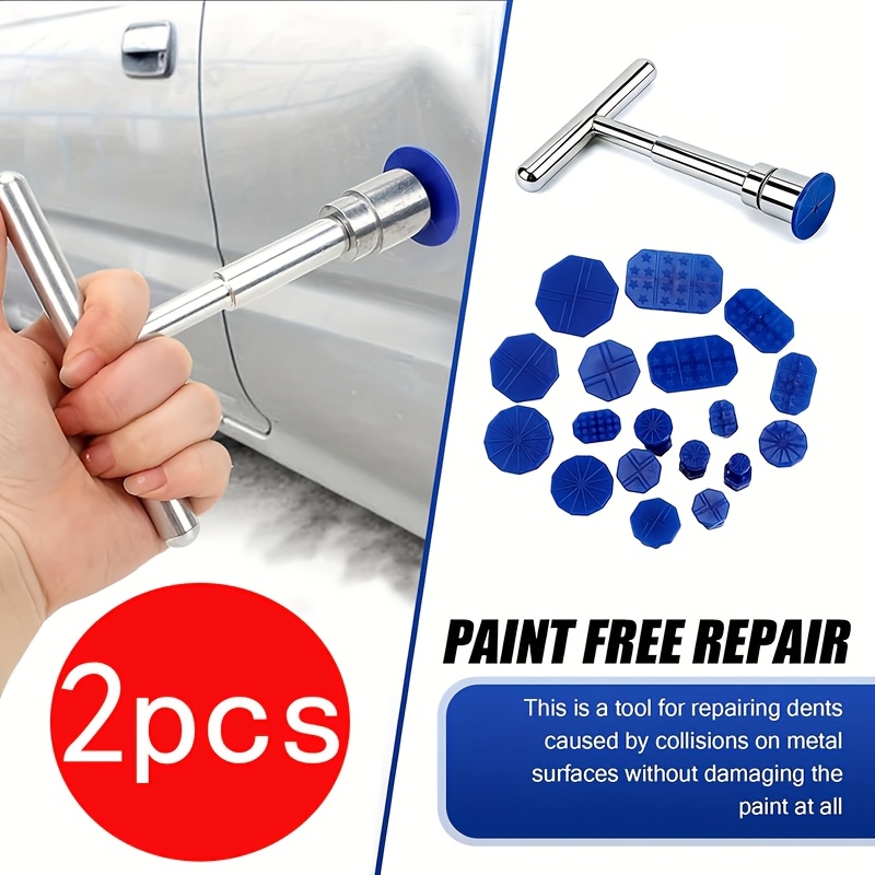 TEMU 2pcs Heavy-duty Car Dent Puller Suction Cup Set, Professional Paintless Dent Repair Tool, Non-slip And Stable Car Dent Repair Kit, Suitable For