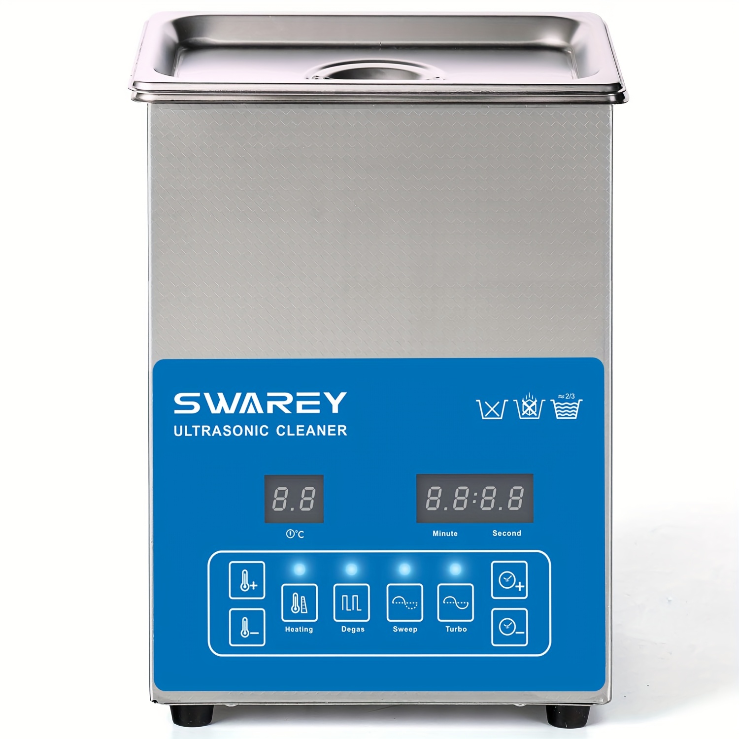Image of Swarey 2.5l Ultrasonic Cleaning Device For Professional Use With Degassing, Timer, And Heating Features For Cleaning Rings, Silver Items, Glasses, Watches, Jewelry, , Industrial Parts, , And More