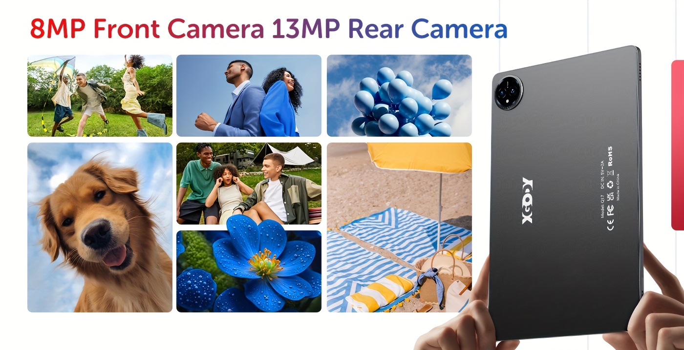 XGODY Android Tablet 2-in-1 Nieuwe Android 15, 11 Inch Pad HD+IPS Display, 16GB(8+8)RAM 256GB ROM met Toetsenbord, +Hoes, +Tabletfolie Ondersteuning 1TB TF Kaart Uitbreiding, 8-Core Unisoc T606 CPU, 8000mAh Batterij WiFi6, Buiten/Kantoor/Studie/Gaming, Grijs