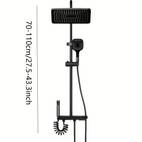 a set blackthermostatic shower set with 4 function piano keys shower faucet set bathroom shower head handheld mounted square shower head with airbrush temperature durable bath accessories enjoy a luxurious bathing experience