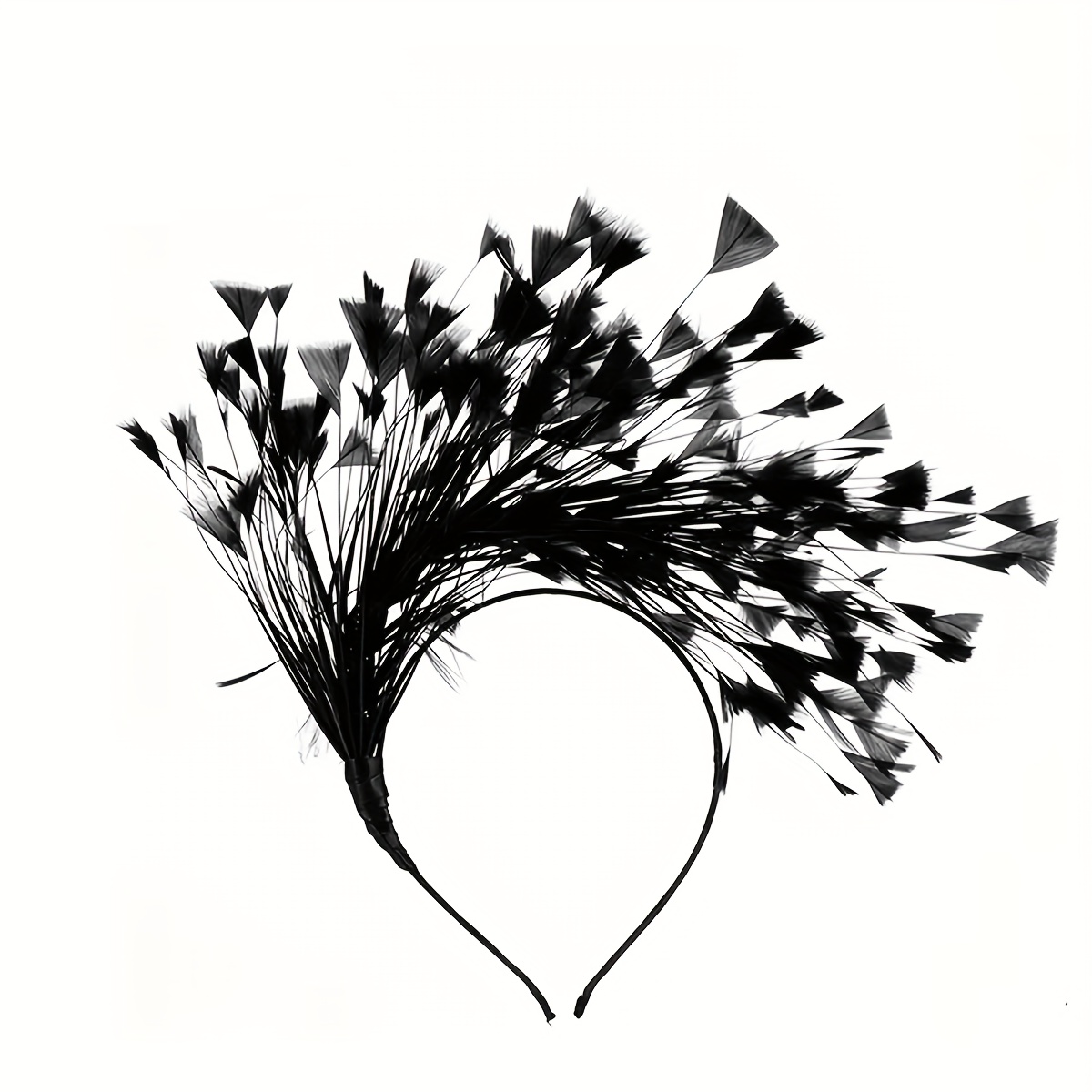 TEMU 1pc Women's Bohemian 1920s Headband - Vintage Hair With Multicolor Feathers For Weddings, Roaring Costumes, Prom Parties & Themed Events -