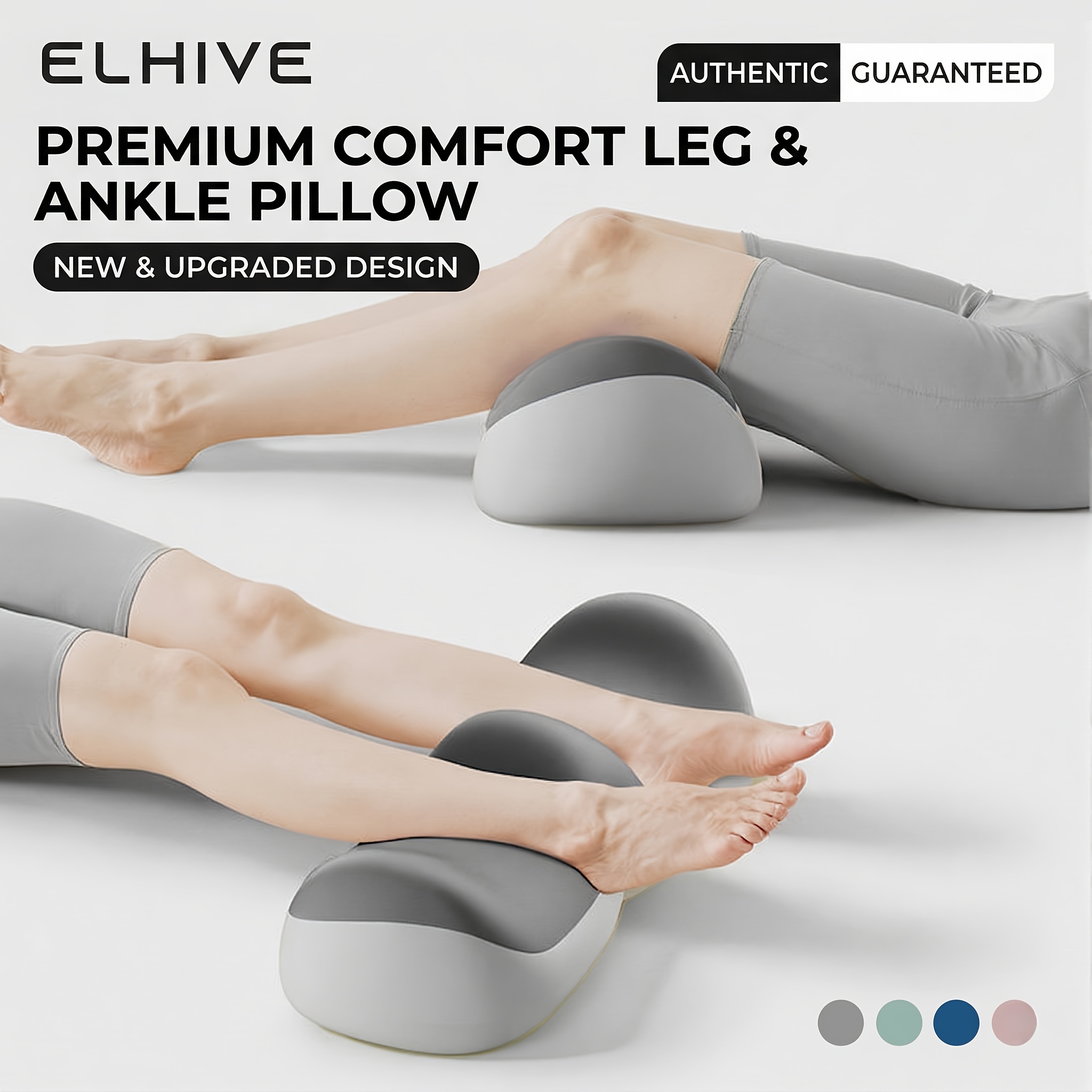 elhive w shaped leg   pillow memory foam knee pillow for sleeping leg rest wedge for bed   rest ankle cushion for lounging 5 7 inch height contoured leg pillow   design for deep washable cover  
