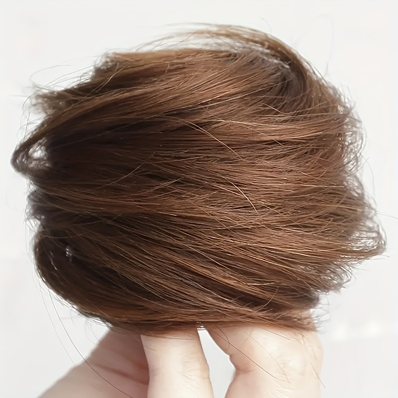 TEMU Hair Bun Wig - Elegant Straight Curly Ponytail, Secure Claw Clip Base Suitable For Parties, Daily Life And Special Occasions - Women's Headwear,