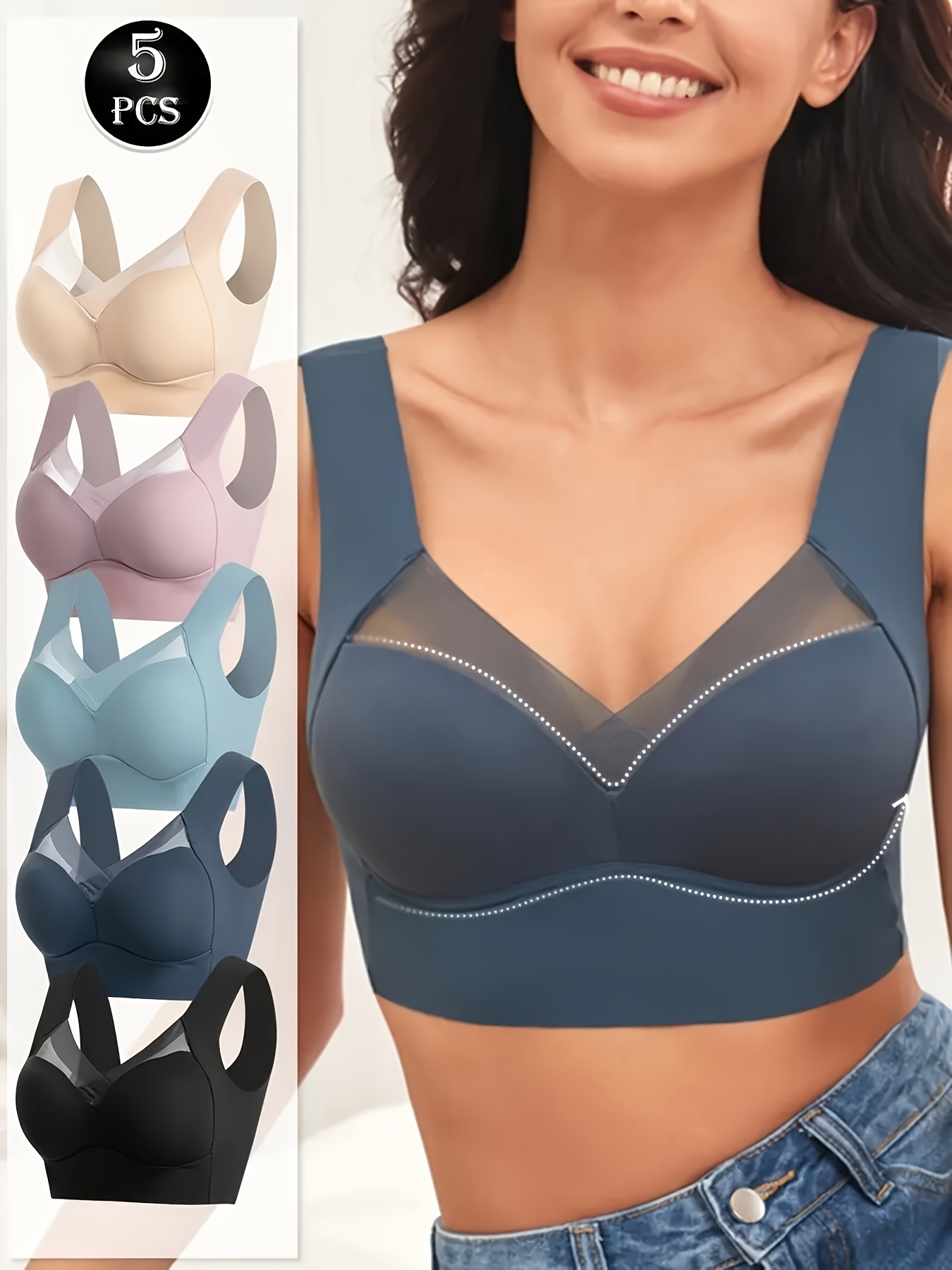 Women’s Seamless Full Coverage Comfort Bra – Pack of 5