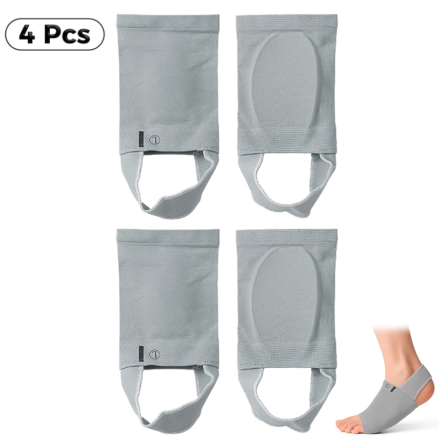 TEMU Lot de 4 sangles de soutien de la voûte plantaire avec coussinets en gel, conçues pour soulager en offrant un soutien du métatarsien et de la