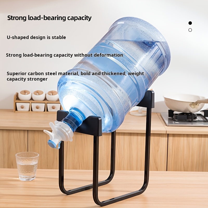 Water Bottle Holder Stand 18.93 L Water Jug Stand with Spigot Heavy Duty Carbon Steel Portable Water Dispenser Stand for Office Home Outdoor Camping Non-Slip Stable U-Shaped Design Easy to Assemble Detachable, Utility Racks