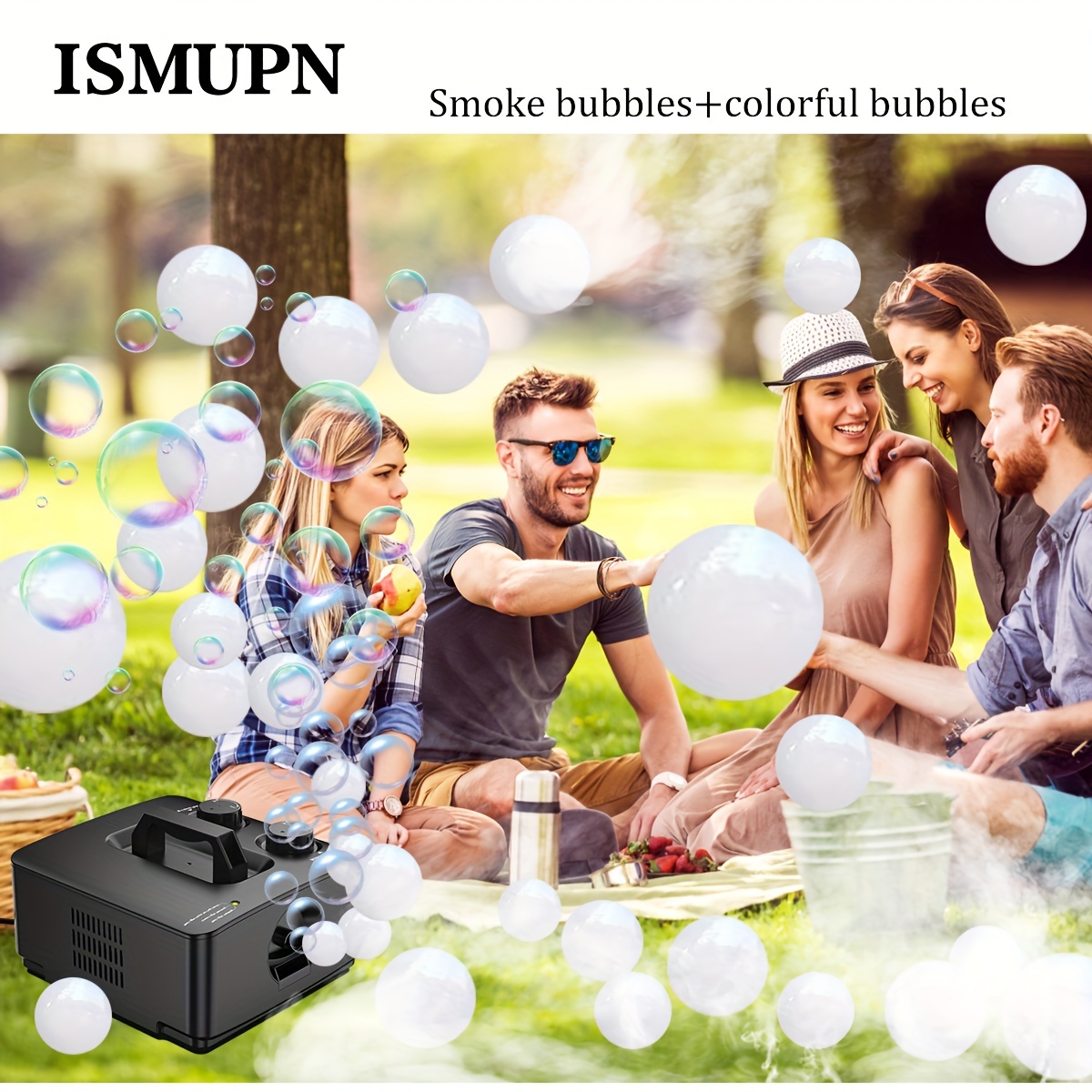 fog bubble machine no spill smoke bubble maker 250w bubble fog machine 8000 fog bubbles per minute smoke bubbles effect for indoor outdoor halloween holiday wedding birthday party details 1
