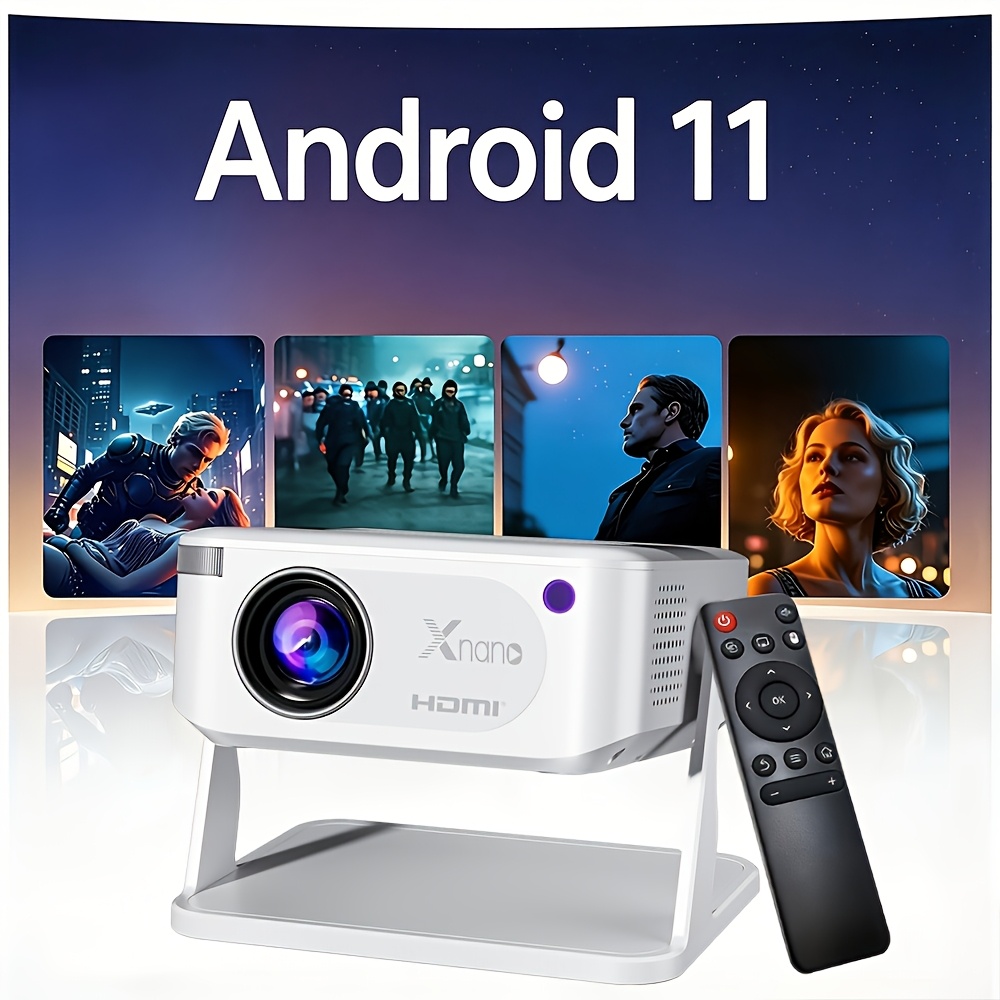 Native 720p Hd Projector 4k Support, Smart Portable With , Auto Correction, Short Throw Projector For Home & Outdoor Use