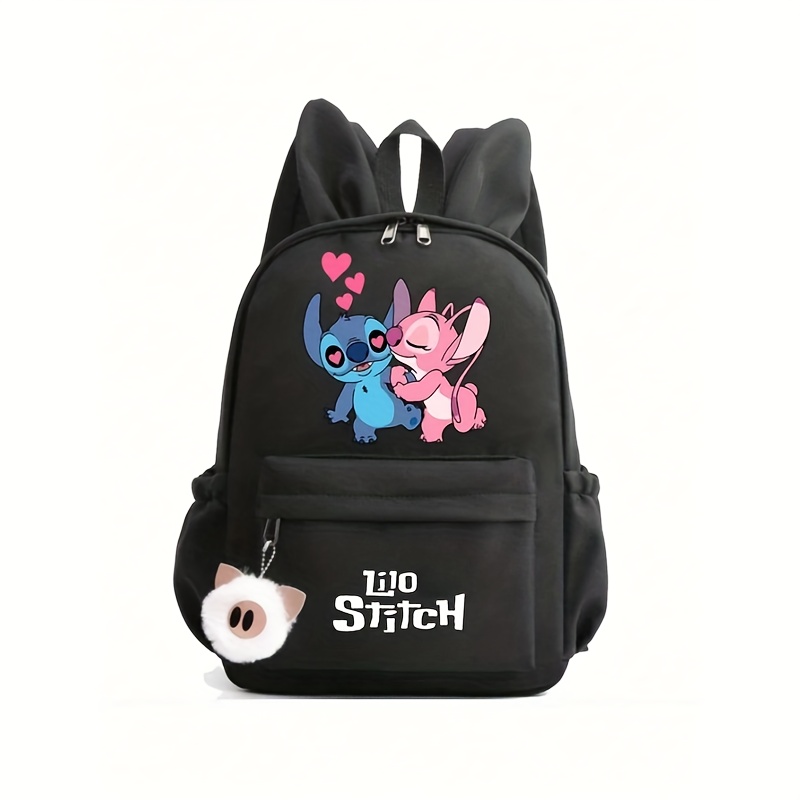 TEMU & Anime Backpack For Women - Nylon Casual School Bag Adjustable Straps, Polyester Lining, Zipper Closure, Style, - Multicolor Large Mochila Positioning