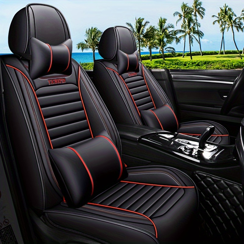 Premium Wear resistant Pu Leather Car Seats Covers 5 Seats Temu