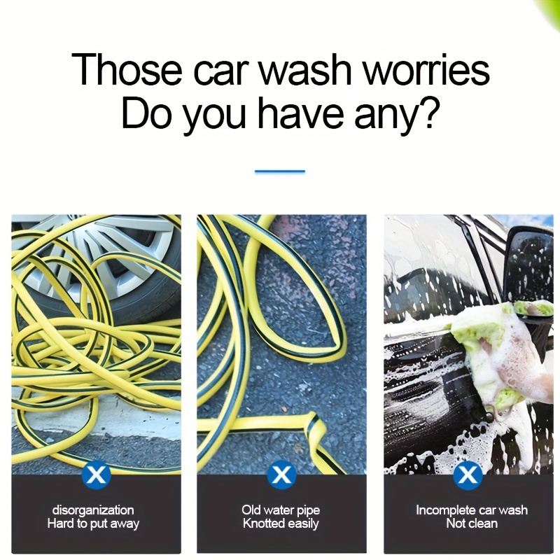 75ft expandable high pressure multi use garden car wash spray gun with shrink feature details 1