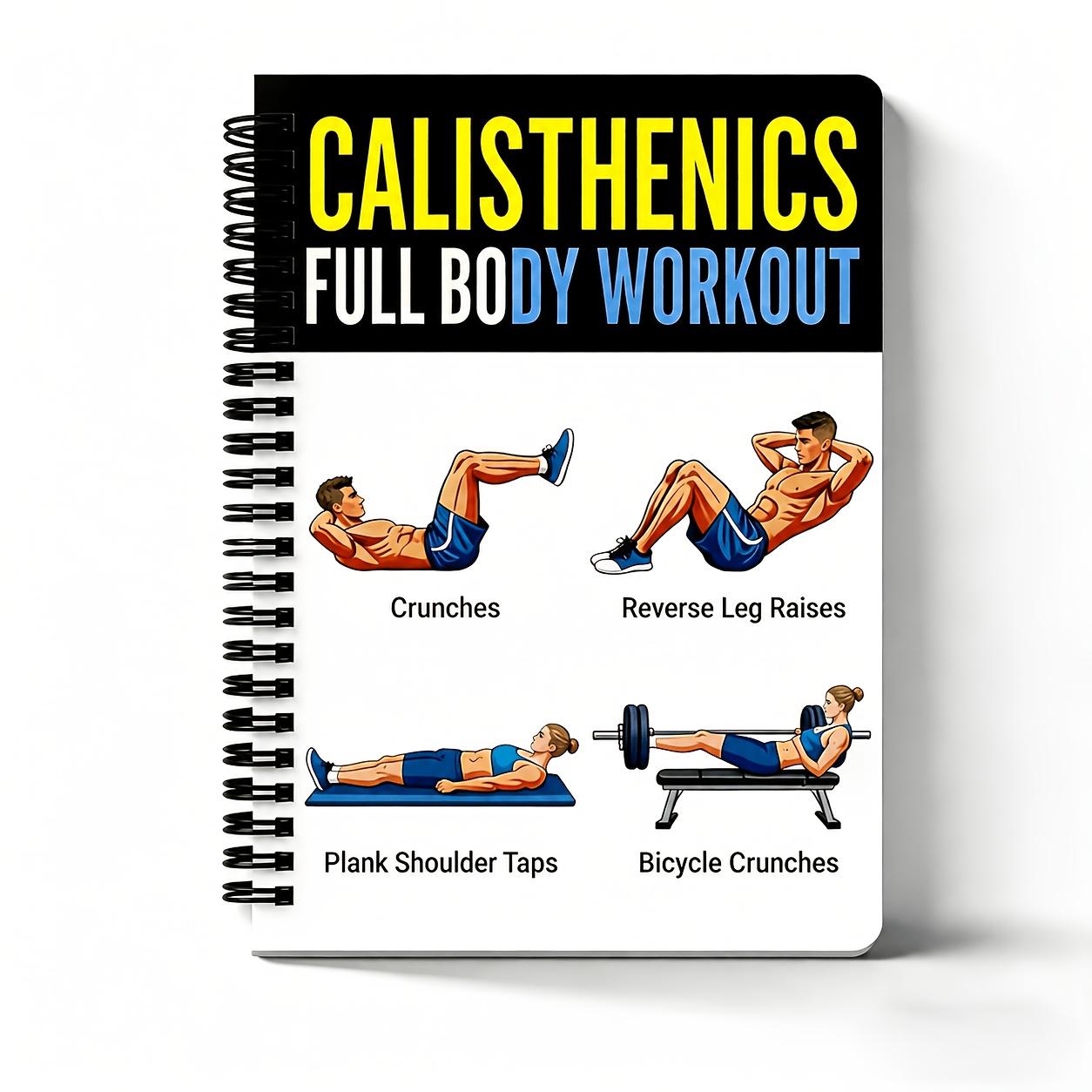 Image of A5 Spiral-bound Calisthenics Portable Journal For Street Home Fitness