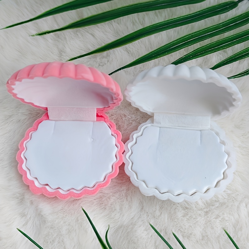 Shell-shaped Velvet Jewelry Earring Display Box