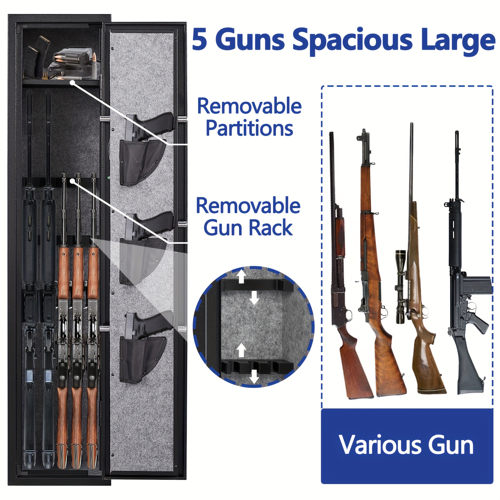   gun safe for  s 4 5 gun safe   safe   gun safe     and   long gun cabinets         removable   for     11 8 x 11 x 54 3 details 0