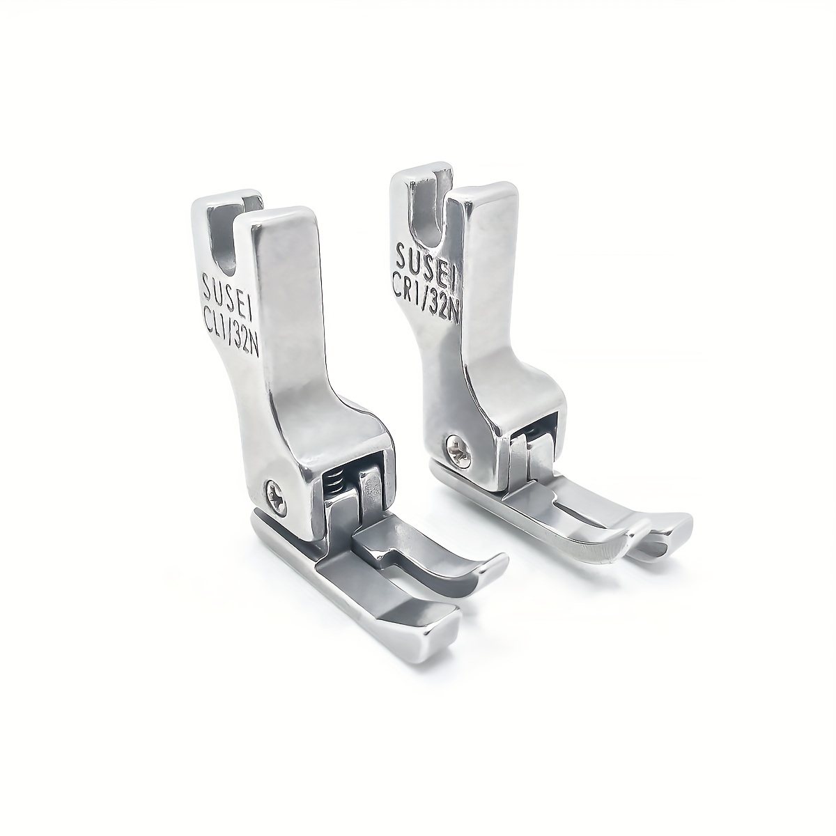 TEMU 2pcs 0.1 0.2 Double-sided High And Low All-steel Presser Foot Cl 1/16n 1/32 Sewing Machine Computer Flat Edge Presser Foot
