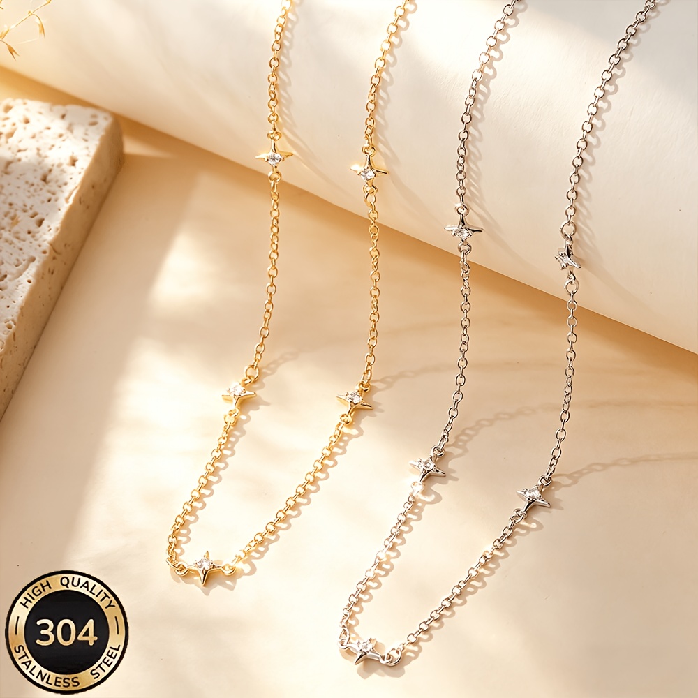 Women's 18K Golden Plated Classic Easy Collar Necklace