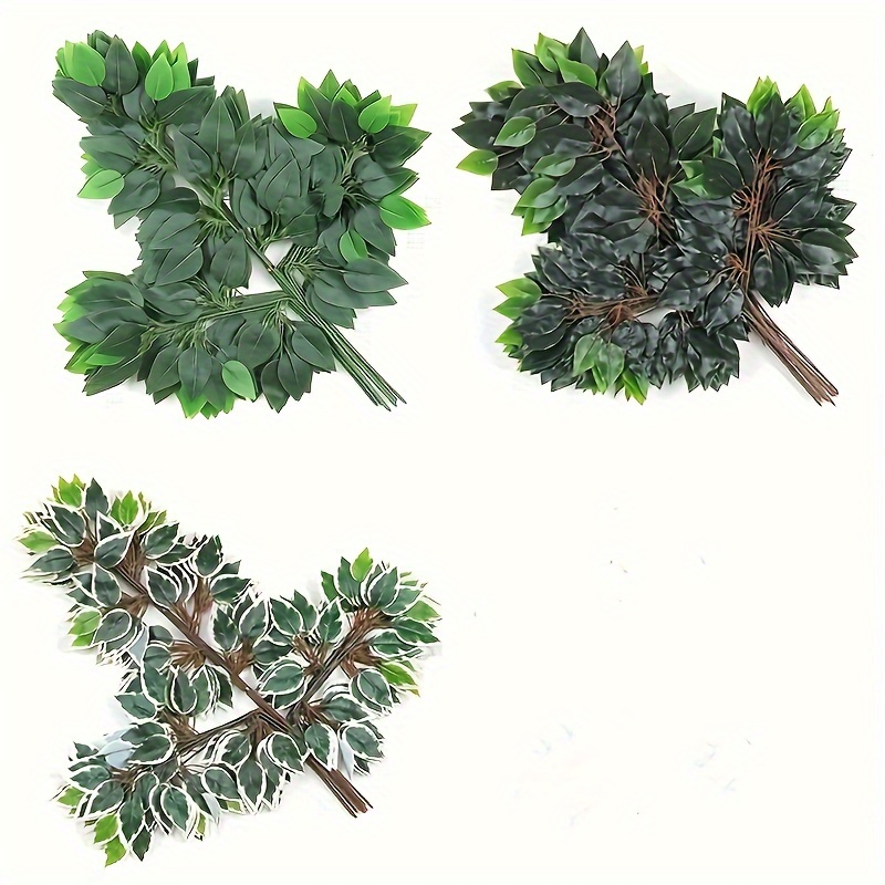 

14pcs Lifelike Leaves Artificial Branches - Diy Wreaths, Wedding Arches & Home Decor | , Low-maintenance Greenery Sprays