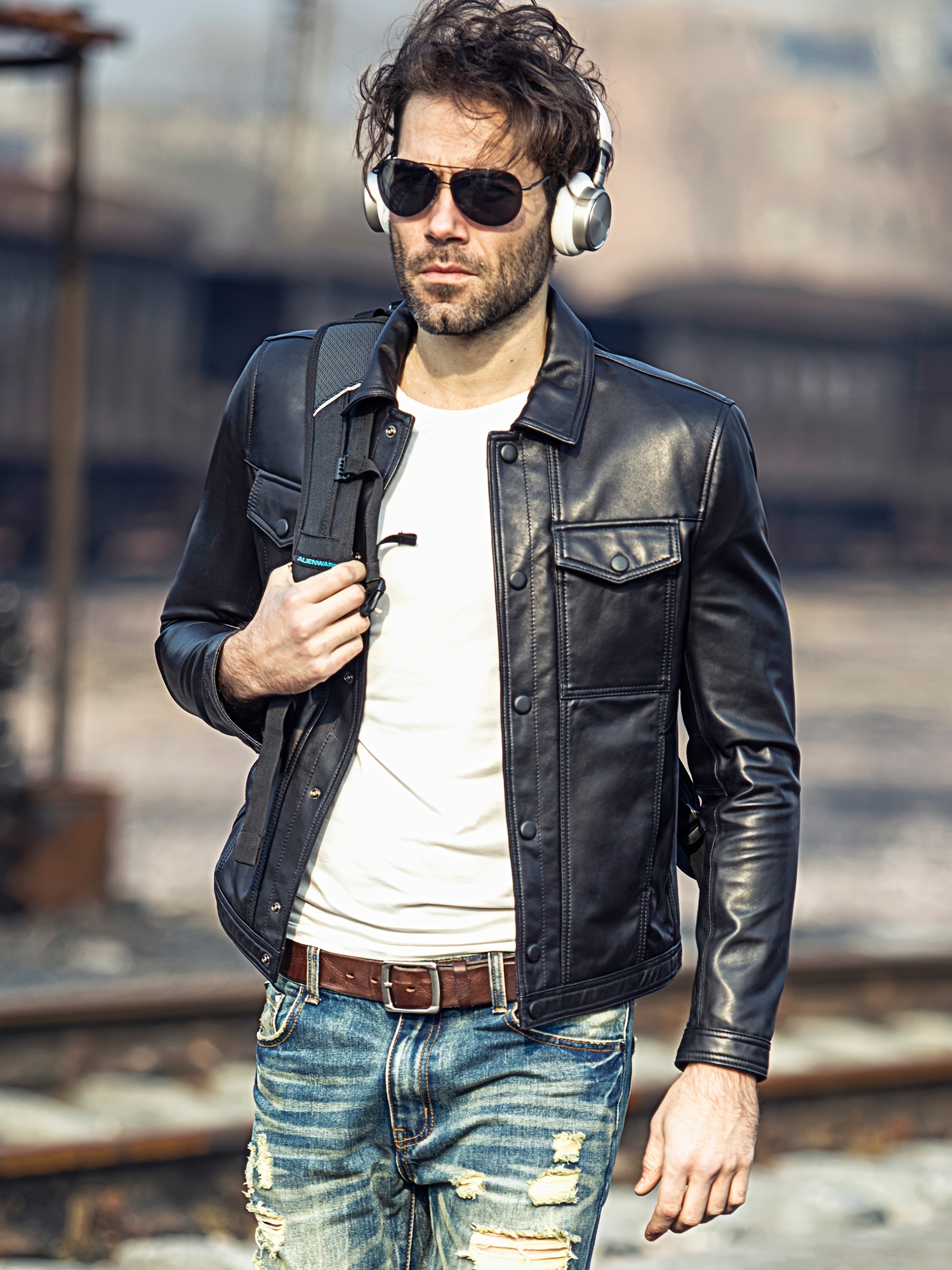 Leather Mens Workwear Coats NORTH END ALL CLIMATE WEAR MENS BLACK