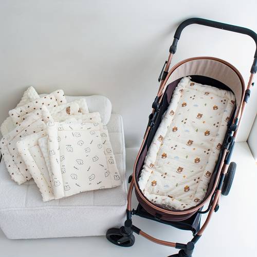1pc reversible car seat cushion pillow suitable for travel soft breathable with animal print fit for car seats machine washable lightweight vehicle accessory one sided polyester