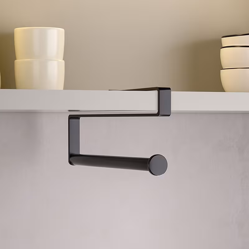 one piece of a paper towel holder for hanging designed for cabinet doors sturdy kitchen roll holder and essential kitchen accessory Product details 5