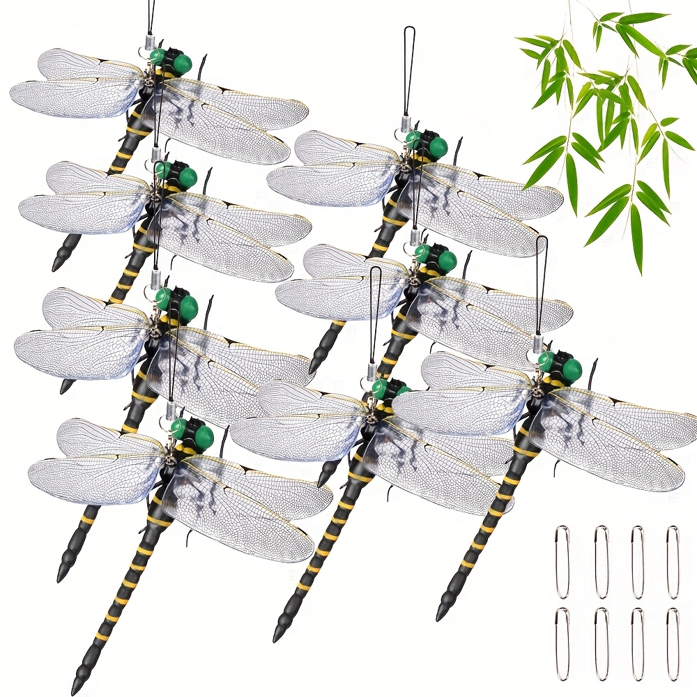 TEMU Giant Dragonfly 12cm Real-size Insect Repellent, Large Bee-repellent Dragonfly, Dragonfly Insect Animal Model, Dragonfly For Hiking, Camping,