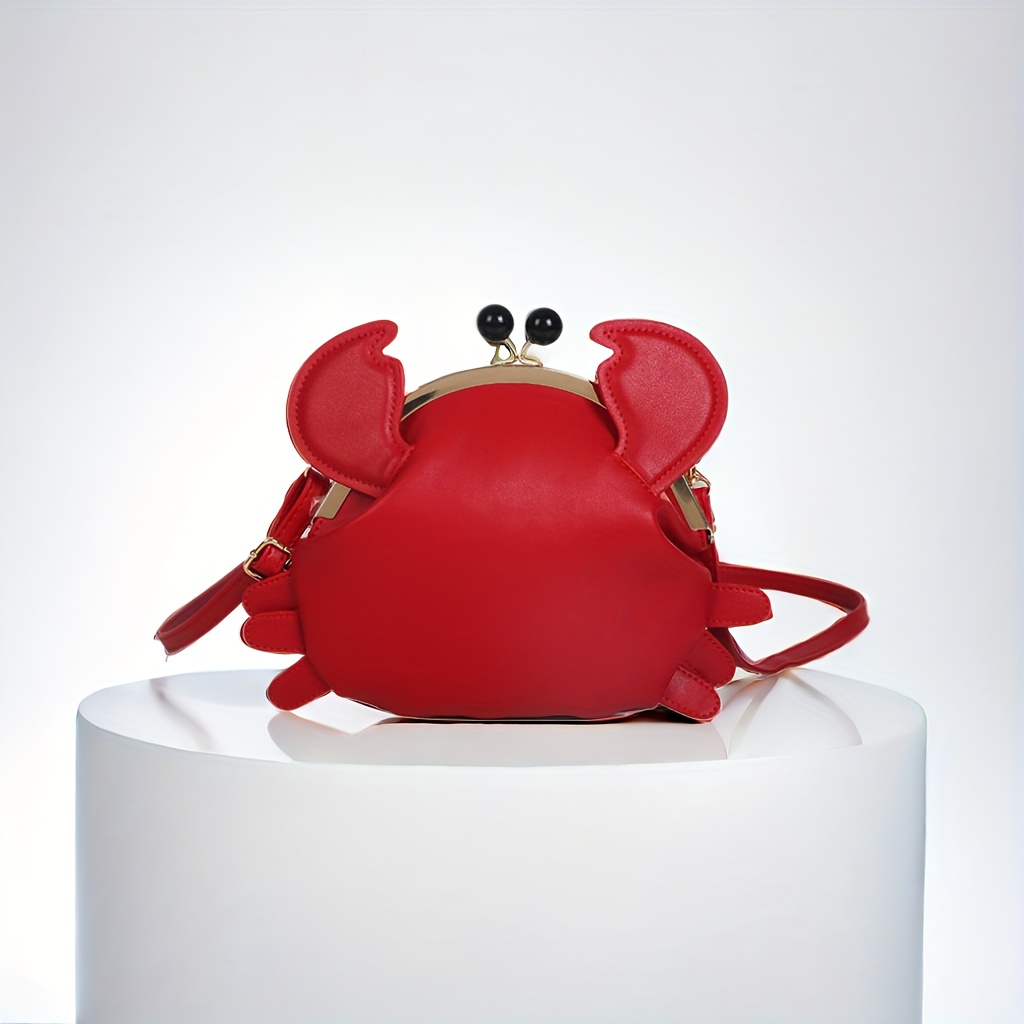 

Women's Fashionable Cute Crab Bag Funny Animal Crossbody Shoulder Bag