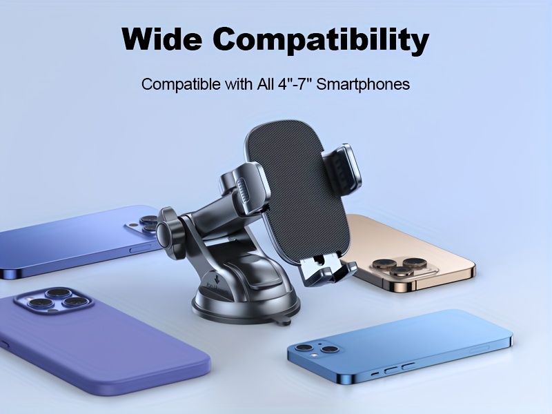 BABACOM 3-in-1 Multifunctionele Mobiele Telefoonhouder Auto Zuignap met Superieure Griptechnologie voor dashboard, luchtroosters, bureaublad, 360° Draaibaar en Eénhandige Ontgrendeling Auto Mobiele Telefoonhouder voor 10,16-17,78 cm Telefoon