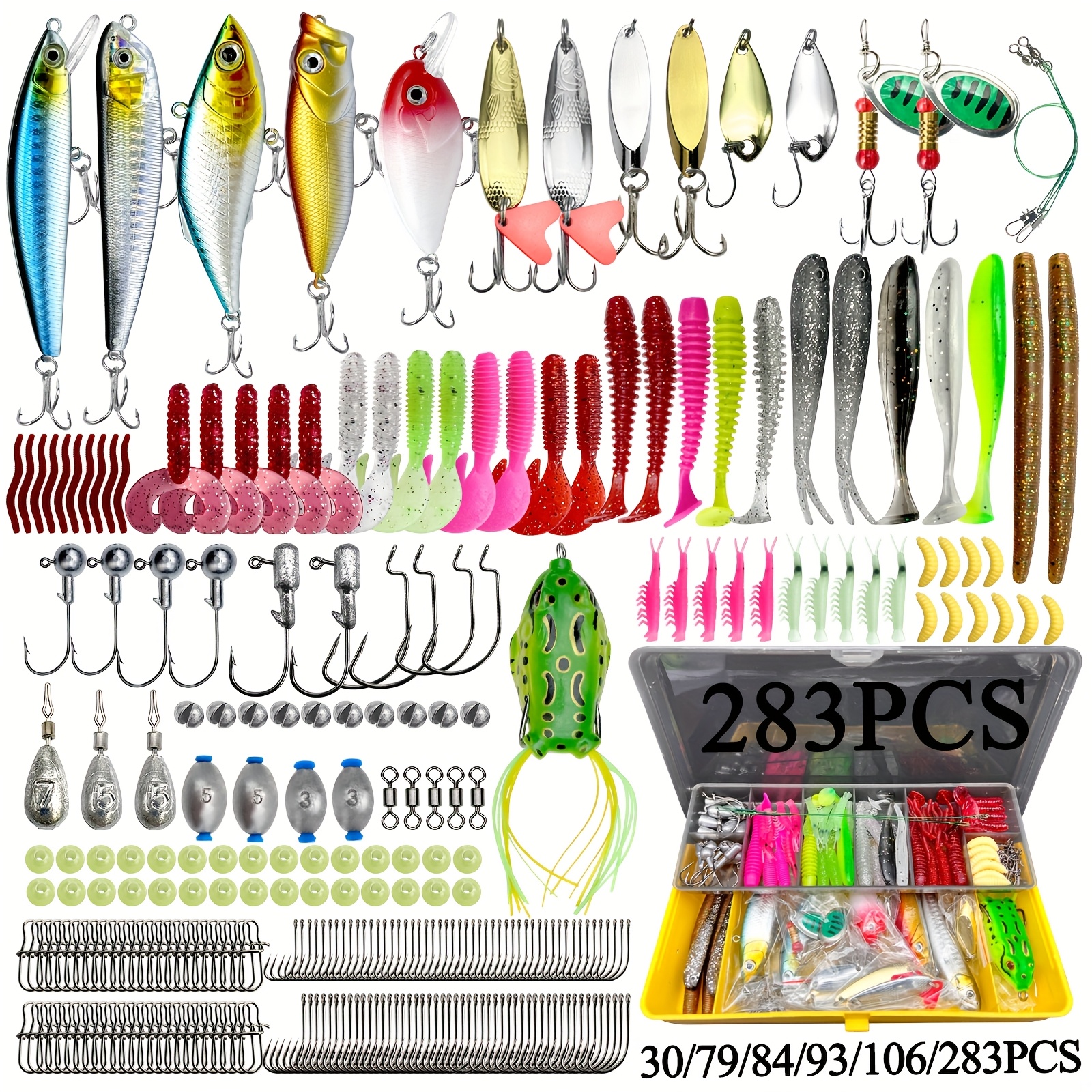Bass Fishing Lures Spinner Bait Kit, 6pcs Bass Spinnerbaits Lures Hard...