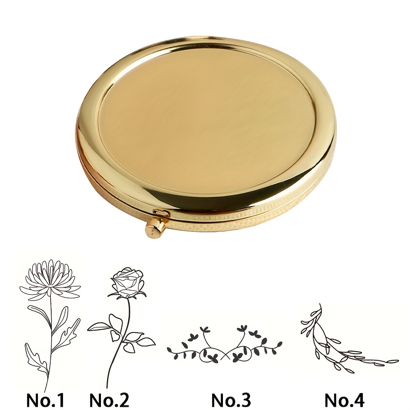 1 Personalized Compact Mirror, Ideal For Wedding Favors For Guests, A Gift For The Bridal Party Featuring Names And Dates, Pocket For Bridesmaids