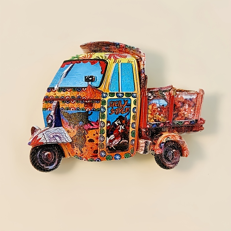 TEMU Confezione da 1 pezzo: Design 2D piatto di Italia, Sicilia, Triciclo, Souvenir , Decorazione per la casa, Adesivo magnetico per frigorifero, per